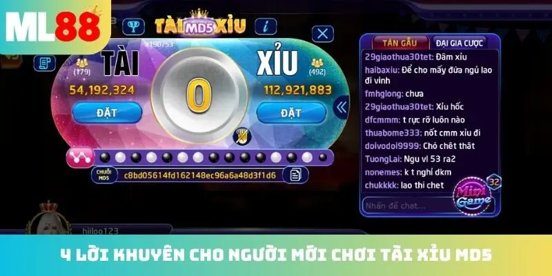 4 lời khuyên cho người mới chơi Tài Xỉu MD5