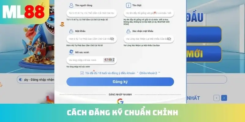 Cách đăng ký chuẩn không cần chỉnh