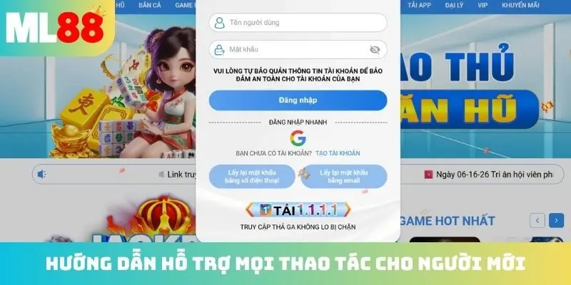 Hướng dẫn hỗ trợ mọi thao tác cho người mới